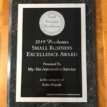 My-Tee Automotive Service - 2019 Rochester Small Business Excellence Award in Auto Repair - Auto Repair Near Me - Rochester, New York My-Tee Automotive Service - 2019 Rochester Small Business Excellence Award in Auto Repair - Auto Repair Near Me - Rochester, New York