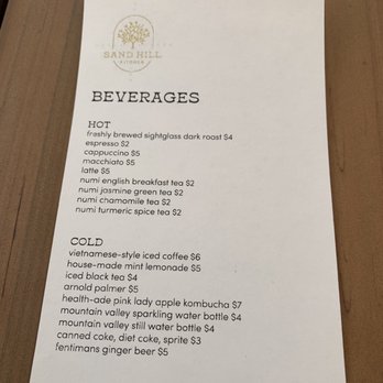 Sand Hill Kitchen - Beverage menu - New American Near Me - Menlo Park, California