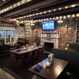 Beautiful seating area with a fireplace. Beautiful seating area with a fireplace.
