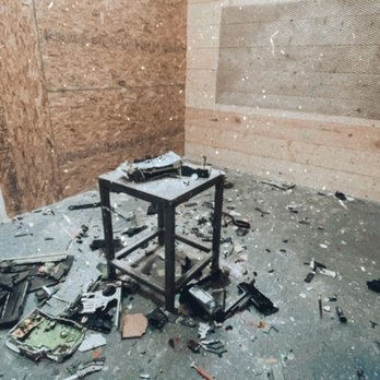 Break Room Therapy - A bit of the aftermath. - Axe Throwing Near Me - Byron Center, Michigan