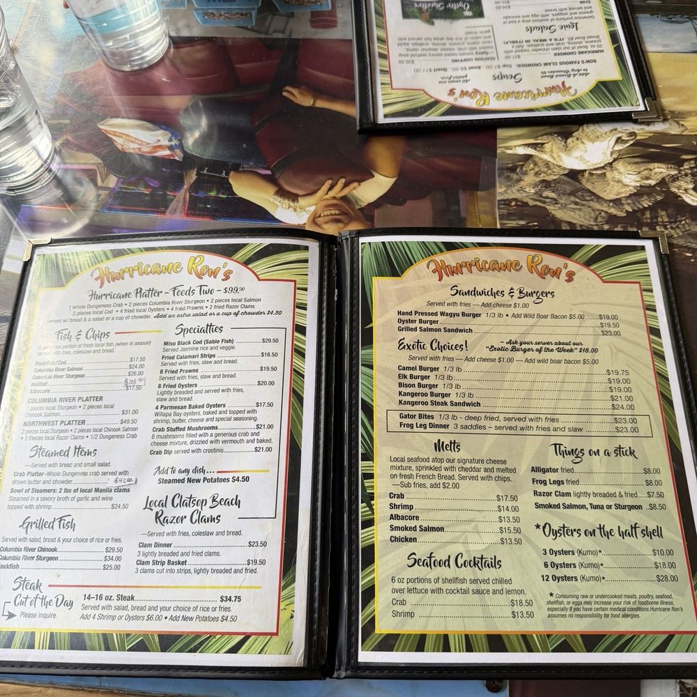 Hurricane Ron’s - Full menu - Seafood Near Me - Astoria, Oregon Hurricane Ron’s - Full menu - Seafood Near Me - Astoria, Oregon