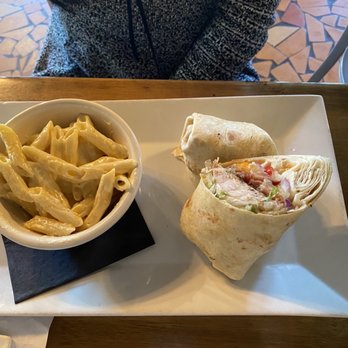 Torch Bistro - Chicken Bacon Wrap with Mac and Cheese - American Near Me - Norfolk, Virginia Torch Bistro - Chicken Bacon Wrap with Mac and Cheese - American Near Me - Norfolk, Virginia