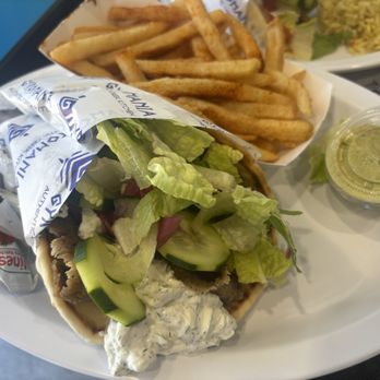 Gyromania - Lamb wrap with fries - Greek Near Me - Oxnard, California Gyromania - Lamb wrap with fries - Greek Near Me - Oxnard, California