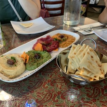 Cafe Turko - Rainbow Hummus Plate - Halal Near Me - Seattle, Washington