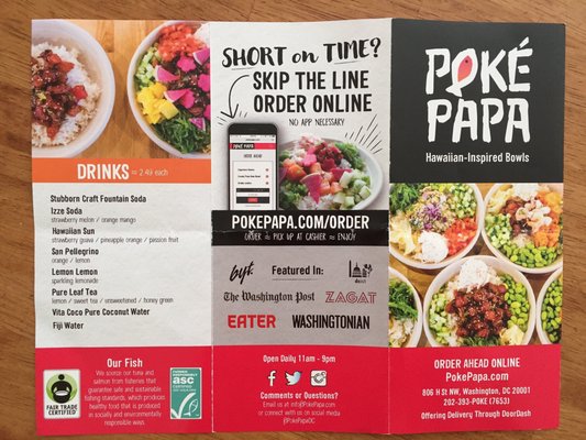 Menu photo 5 Poke Papa Washington, DC, DC