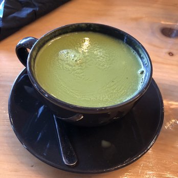 Caffe Social - Matcha latte with coconut milk. Didn't taste or look like latte at all. Surface looks extremely unappetizing - American Near Me - Norwalk, Connecticut Caffe Social - Matcha latte with coconut milk. Didn't taste or look like latte at all. Surface looks extremely unappetizing - American Near Me - Norwalk, Connecticut