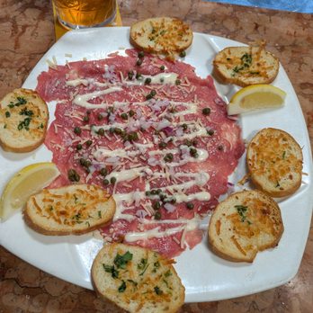 Capers Eat & Drink - Fabulous, delicious carpaccio. I had 2 of them lol . - New American Near Me - Campbell, California Capers Eat & Drink - Fabulous, delicious carpaccio. I had 2 of them lol . - New American Near Me - Campbell, California