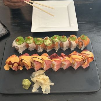 Aki Sushi - Kiss of Fire Roll & 3484 Roll - Sushi Bars Near Me - Englewood, Colorado Aki Sushi - Kiss of Fire Roll & 3484 Roll - Sushi Bars Near Me - Englewood, Colorado