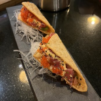 Red Sake - Blue Crispy Bluefin Tuna Taco - Sushi Bars Near Me - Charlotte, North Carolina Red Sake - Blue Crispy Bluefin Tuna Taco - Sushi Bars Near Me - Charlotte, North Carolina