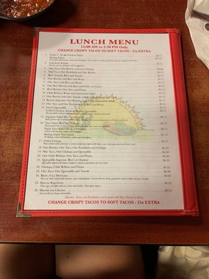 Menu photo 1 Zapopan Mexican Restaurant Montevallo, AL Menu photo 1 Zapopan Mexican Restaurant Montevallo, AL