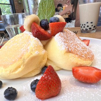 Flipper’s - Fresh fruit pancake (soufflé) very soft and fluffy and made to order - Pancakes Near Me - New York, New York Flipper’s - Fresh fruit pancake (soufflé) very soft and fluffy and made to order - Pancakes Near Me - New York, New York