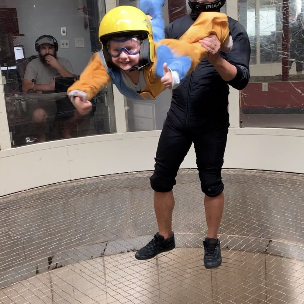 Our 3.5 yr old LOVING her skydive tunnel time!!! Our 3.5 yr old LOVING her skydive tunnel time!!!