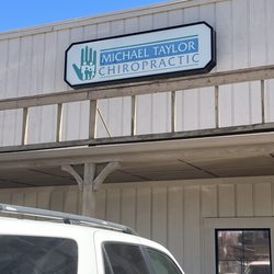 Front of business.