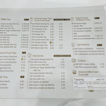 Smo Tea - Menu - Bubble Tea Near Me - Garden City Park, New York