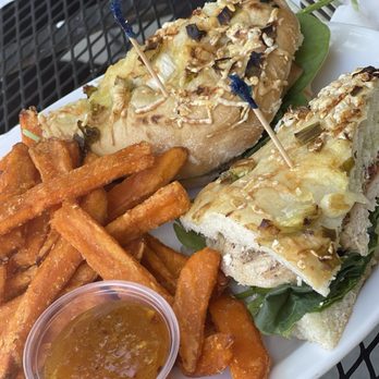 Toni's Courtyard Café - Mediterranean Chicken Sandwich - Sandwiches Near Me - Merced, California Toni's Courtyard Café - Mediterranean Chicken Sandwich - Sandwiches Near Me - Merced, California