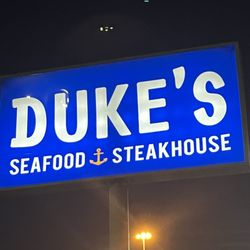 Dukes Seafood and Steakhouse - Dukes sign to let you know that you have arrived