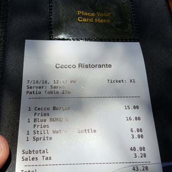 Cecco Ristorante - Burgers were pricey, but worth it. - Italian Near Me - Solvang, California