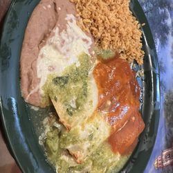 Diegos Mexican Grill - marias Enchiladas with red and green