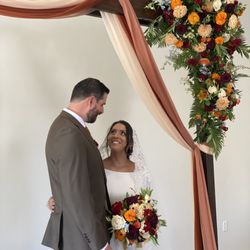 The Wild Orchid - Arbor pieces and my bridal bouquet