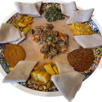 Shewa - Veggie combination and Tibs Lega - Food Delivery Services Near Me - Washington, DC, District of Columbia
