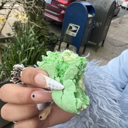 The Naked Lemon - pistachio macaron (so yummy we couldn't wait to try)