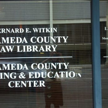 Bernard E Witkin Alameda County Law Library - Signage on door - Libraries Near Me - Oakland, California Bernard E Witkin Alameda County Law Library - Signage on door - Libraries Near Me - Oakland, California