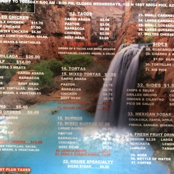 Asadero Norte De Sonora - Menu as of Nov. 2019 - Mexican Near Me - Phoenix, Arizona Asadero Norte De Sonora - Menu as of Nov. 2019 - Mexican Near Me - Phoenix, Arizona