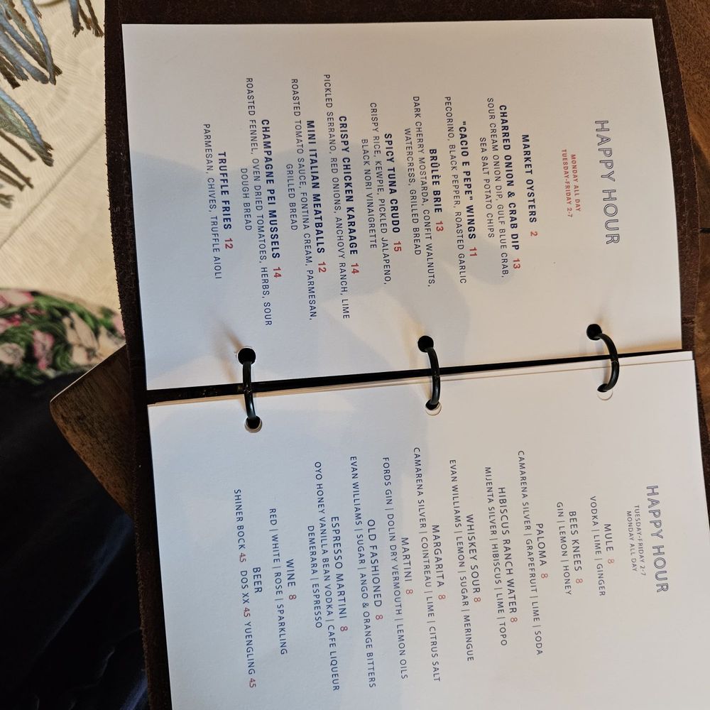 Sloane's Corner - HH menu - New American Near Me - Dallas, Texas