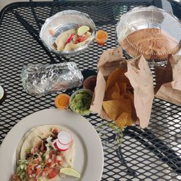 Order of guacamole and chips, 2 carne asada tacos, al pastor burrito and torta plus habanero hot sauce Order of guacamole and chips, 2 carne asada tacos, al pastor burrito and torta plus habanero hot sauce