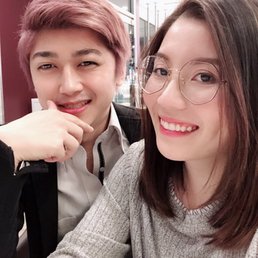 Front view and that's my gf who also got a hair cut!! She loves her hair a lot and very happy with it