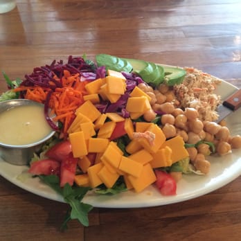 Sissys Cafe - Build your own salad: shredded pickled beets, chickpeas, cheddar, avocado, tomatoes, tuna salad, avocado, and apple vinaigrette - New American Near Me - Kingston, New York