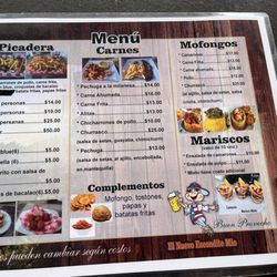 El nuevo Escondite Mio - Menu