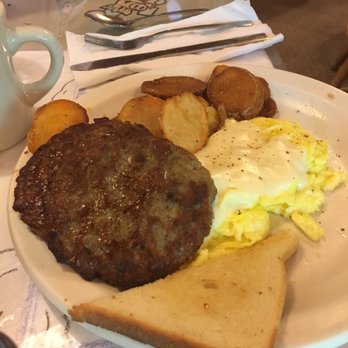Piggy's Restaurant - Sausage, home fries, & eggs with cheese. - Breakfast & Brunch Near Me - Lake Harmony, Pennsylvania Piggy's Restaurant - Sausage, home fries, & eggs with cheese. - Breakfast & Brunch Near Me - Lake Harmony, Pennsylvania