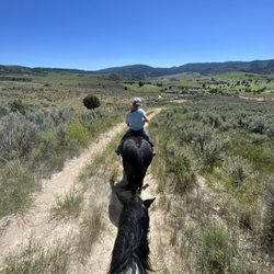 Lava Horseback Adventures - Our guide leading the way!