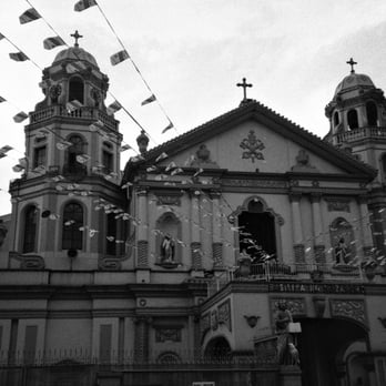 Quiapo Church - The church's facade in mono - Churches Near Me - Manila, NCR