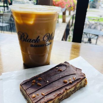 Black Walnut Bakery Cafe - Coconut espresso latte and a skor bar - Desserts Near Me - London, Ontario