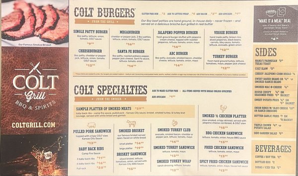 Menu photo 2 Colt Grill Sedona, AZ