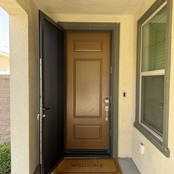 Mobile Screen Shop - Bronze Vista stainless steel security screen door installed in Menifee. #stainlesssteelsecurityscreendoors