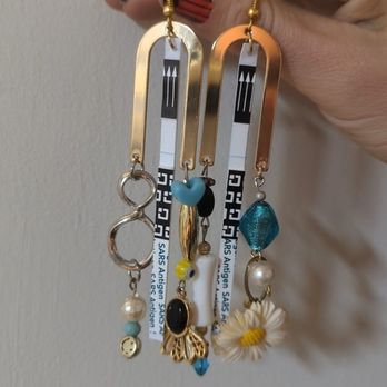 AuH2O - Upcycled covid test earrings - Women's Clothing Near Me - New York, New York
