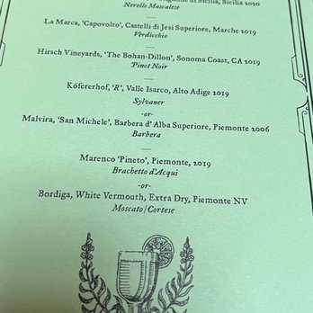 SPQR - Wine Pairing - Italian Near Me - San Francisco, California