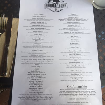 Menu photo 8 Barrel & Boar Creekside Gahanna, OH
