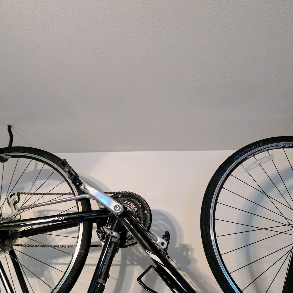 Budget Right Handyman - FIXED: repositioned bike hooks, plugged holes, painted over the spackle - Handyman Near Me - Chicago, Illinois Budget Right Handyman - FIXED: repositioned bike hooks, plugged holes, painted over the spackle - Handyman Near Me - Chicago, Illinois