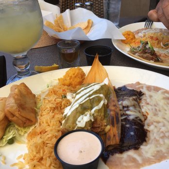 Tequila Jack's - Mini chimichangas Mole cheese enchilada and beef tamale  yum - Bars Near Me - Long Beach, California