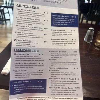 The Blue Feather - Page one of the menu - Bars Near Me - Lewiston, Maine