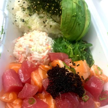 Poke District - My AMAZING poke bowl (there's more avocado but I moved it for the pic lmao) - Seafood Near Me - Orange, California Poke District - My AMAZING poke bowl (there's more avocado but I moved it for the pic lmao) - Seafood Near Me - Orange, California