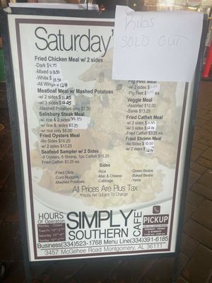 Menu photo 2 Simply Southern Cafe Montgomery, AL Menu photo 2 Simply Southern Cafe Montgomery, AL