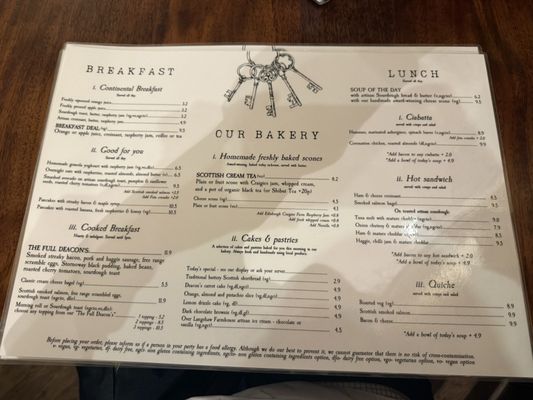 Menu photo 2 Deacons House Cafe Edinburgh, EDH Menu photo 2 Deacons House Cafe Edinburgh, EDH