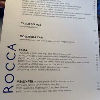Rocca - Menu 6/2/2026 - Italian Near Me - Tampa, Florida
