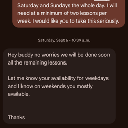 All Wheels Driver Training - Me asking Shabih to schedule lessons for like the 10th time