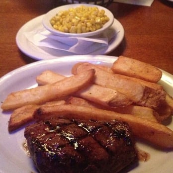 Texas Roadhouse - 6 oz sirloin, steak fries, and corn! Their fries are the best - Steakhouses Near Me - Cedar Falls, Iowa Texas Roadhouse - 6 oz sirloin, steak fries, and corn! Their fries are the best - Steakhouses Near Me - Cedar Falls, Iowa